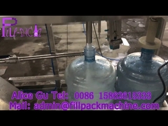 Llenadora de barriles de agua de 120BPH con cabezal de llenado fijo y tubería completa SUS304