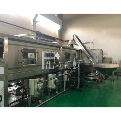 la cadena de producción de la embotelladora de agua mineral 1200bph termina la máquina de rellenar del agua de botella de 5 Gallon/20L proveedor