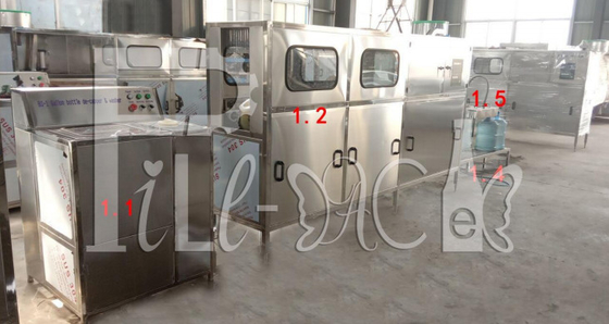 Llenadora de agua 200BPH 5 galones 18.9L Line System Semi Aurto proveedor