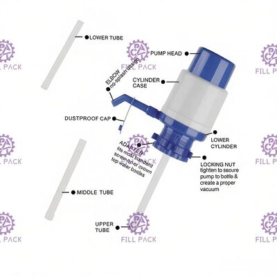 Materiales consumibles manuales de la planta de agua del galón de la bomba de agua del cubo proveedor