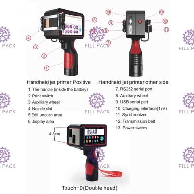 Impresora de códigos portátil, máquina de codificación de inyección de tinta de mano para impresión de fechas y lotes proveedor