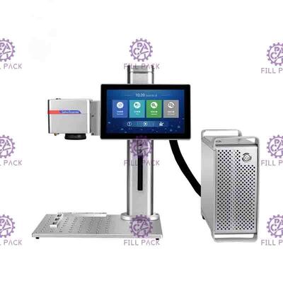 Máquina de impresión láser de escritorio de 20W para marcar la fecha y el código de lote en cajas y botellas de vino proveedor