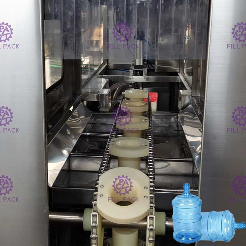 Sus 304 lavado alcalino caliente del agua de la máquina de rellenar del agua de 5 galones proveedor