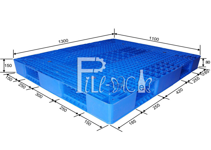 El agua grande del galón del HDPE doble de los lados recicló el reversible apilable de las plataformas plásticas proveedor