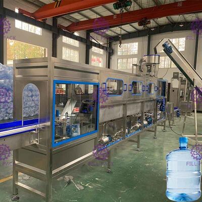 Un camino 380v máquina de llenado de galón de agua pura lavado 200bph