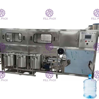 300bph máquina de rellenar del agua del barril del PLC del tambor de 5 galones automática